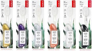 RADIUS Big Brush with Replaceable Head BPA Free & ADA Accepted Toothbrush Designed to Improve Gum Health & Reduce Gum Issues - Right Hand - Assorted - Pack of 6