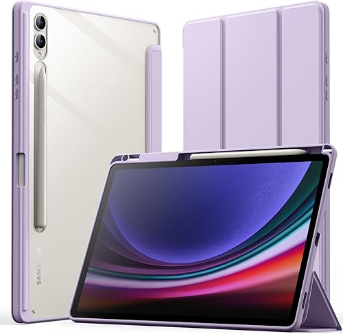 Miniatura 7 de JETech Funda para Samsung Galaxy Tab S10 Plus/Tab S9 Plus de 12.4 pulgadas con soporte para S Pen y parte trasera transparente de policarbonato, a