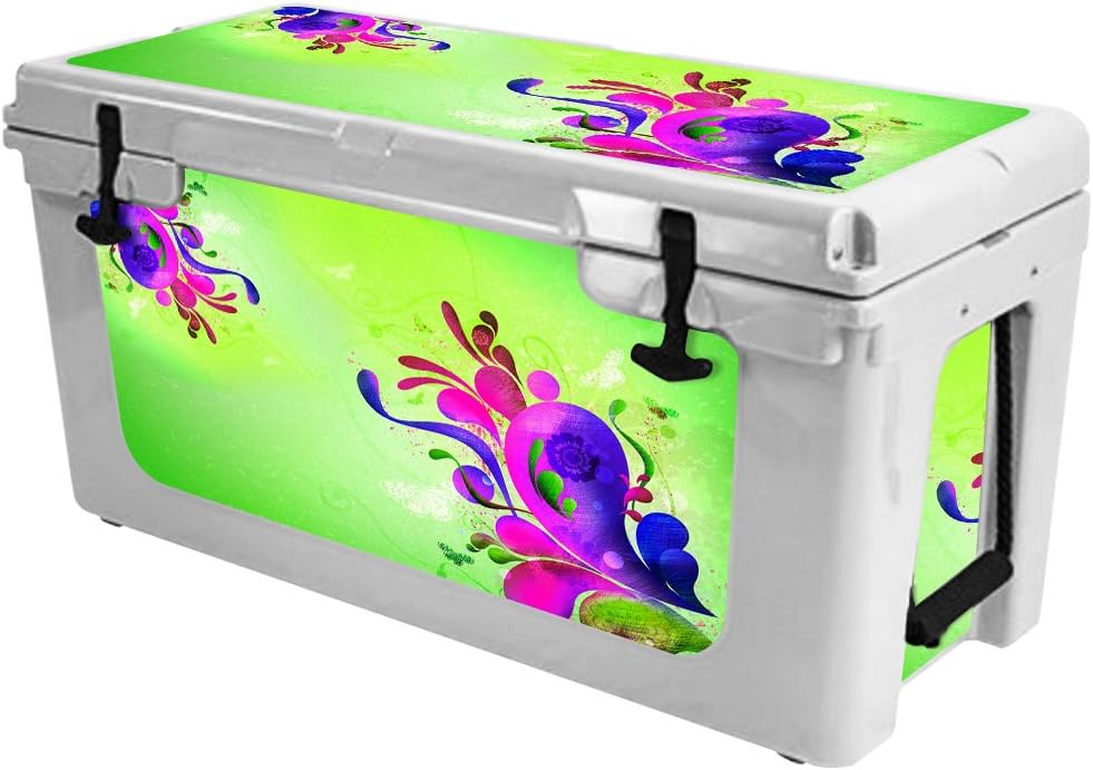 MightySkins (Cooler Not Included) Skin Compatible with RTIC 65 Cooler (2017 Model) - Pastel Flourishes | Protective, Durable, and Unique Vinyl Decal wrap Cover | Easy to Apply | Made in The USA