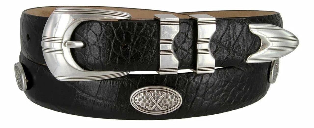 Buy Silverwood Men's Italian Calfskin Designer Dress Belt with Golf