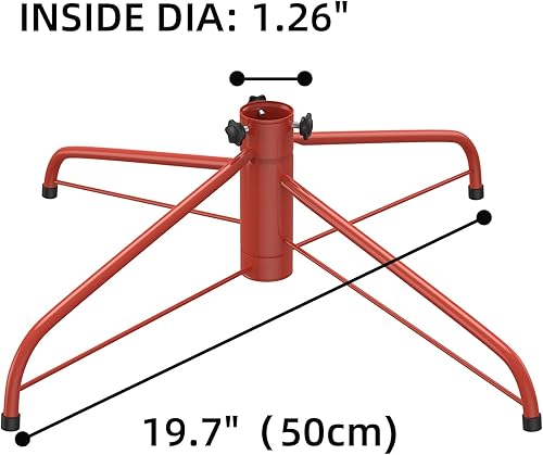 Miniatura 2 de Soporte de metal para árbol artificial, soporte plegable para árbol de Navidad de 19.7 pulgadas, base de soporte de árbol de Navidad de repuesto