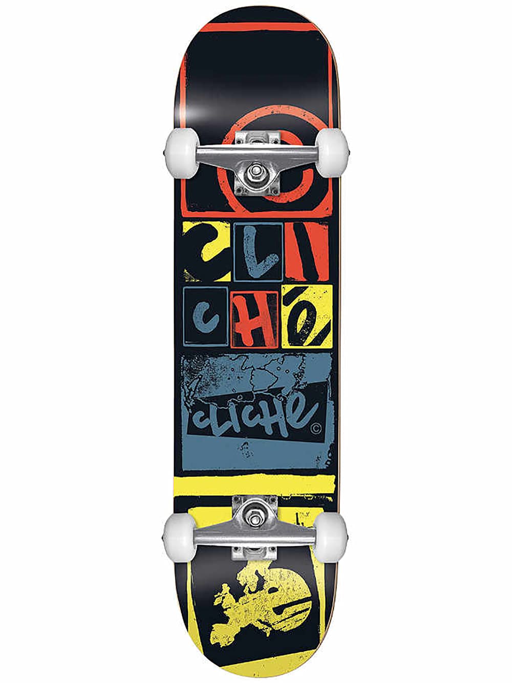 Skateboard Complete, 8.0 x 31.6, Letter Press Noir