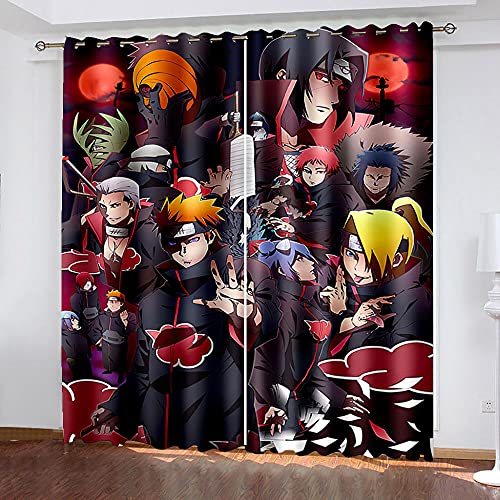 DRFQSK Gardinen Schlafzimmer Wohnzimmer Verdunkelungsvorhang Digitaldruck 3D Anime Junge Cool Blickdicht Vorhänge Kinderzimmer Schlafzimmer Thermovorhang Mit Ösen 160 X 70 cm(H X B) 2Er Set Cover