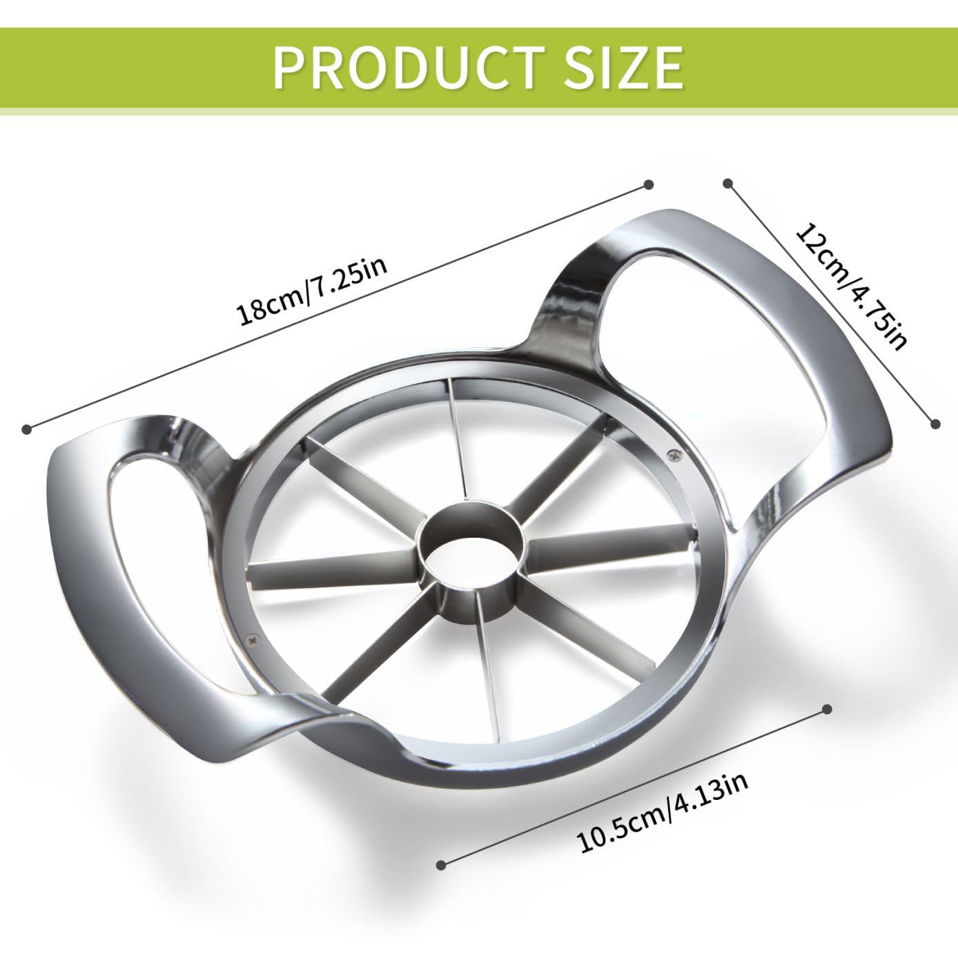 Apple Slicer & Corer, 8-Slice, Stainless Steel, Sharp & Sturdy, Silver Upgrade, 8 Blade - Image 4