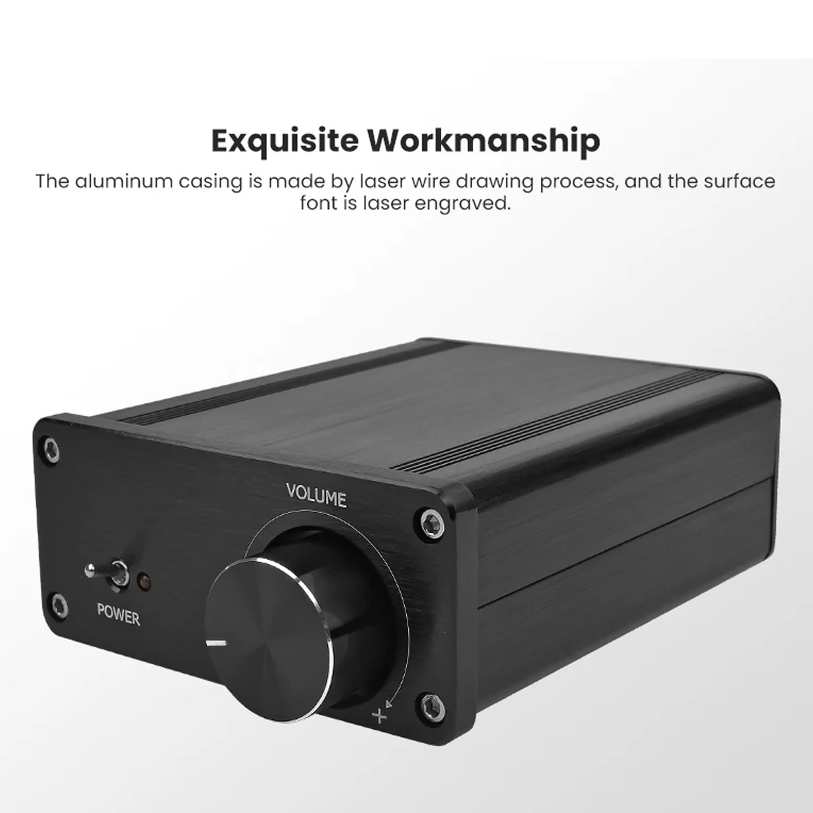Socobeta Amplificatore di Potenza Digitale Amplificatore Stereo Ad Alta Potenza di Classe D di Grande per Home Theater 100 W X 2 in Lega di Alluminio