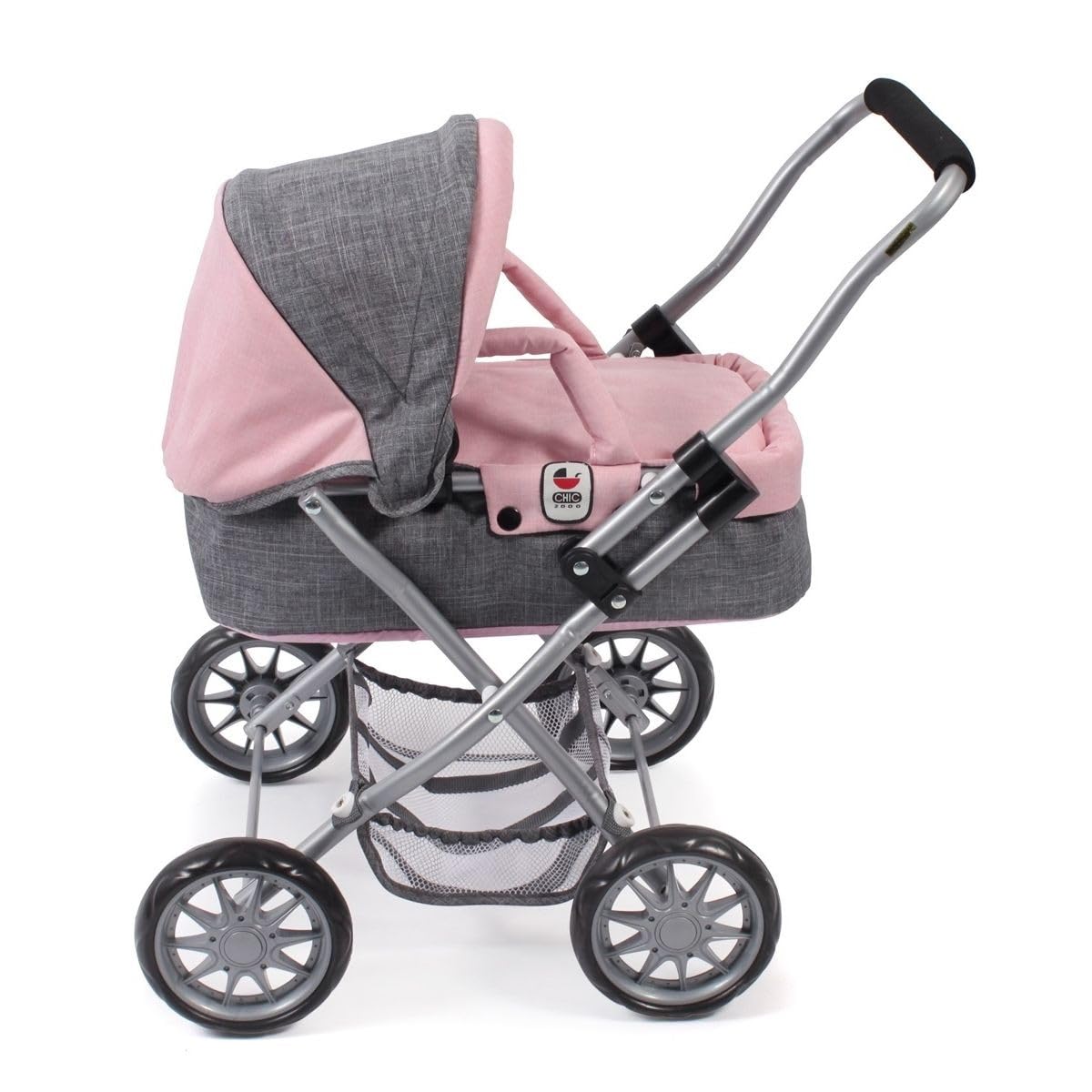 Bayer Chic 2000 555-15 - Passeggino per bambole Smarty, per bambini dai 2 anni in su, grigio melange e rosa