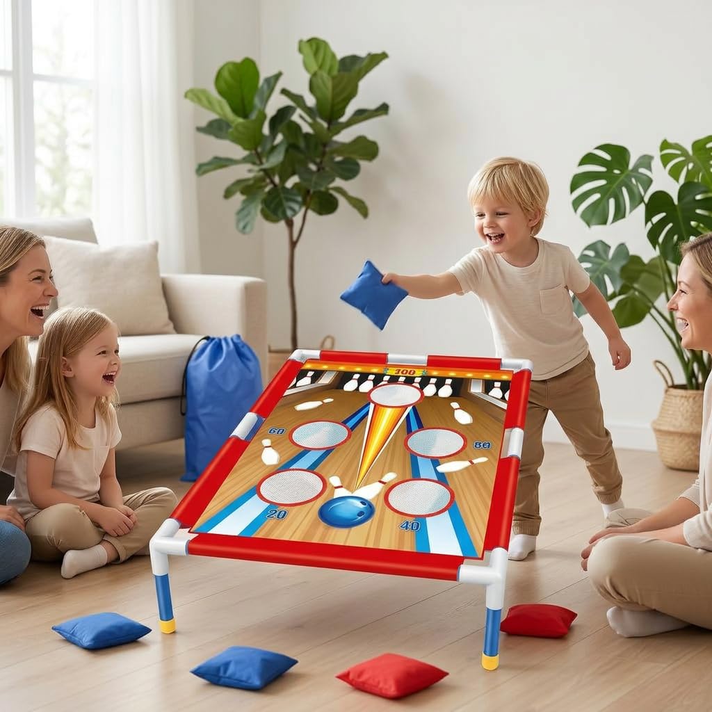 Wurfspiel für Kinder, Ringwurfspiel Outdoor & Indoor, Gartenspiele für Familien, Tragbares Gartenspielzeug