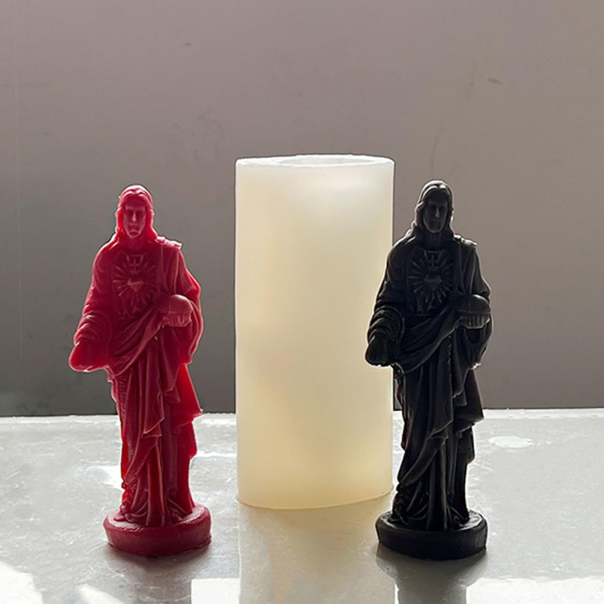 Jesus Silicone Mold Per Creazione Di Candele e Saponi Stampo Silicone Flessibile Per Statue Diy Per Uso Ripetuto e Altri Materiali
