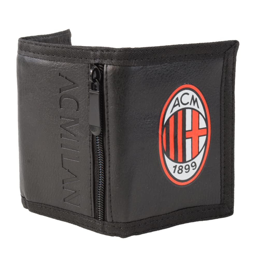 AC Milan Strappo, Accessoires De Voyage Portefeuille Bi-Fold Unisexe, Adulte, Noir, Standard