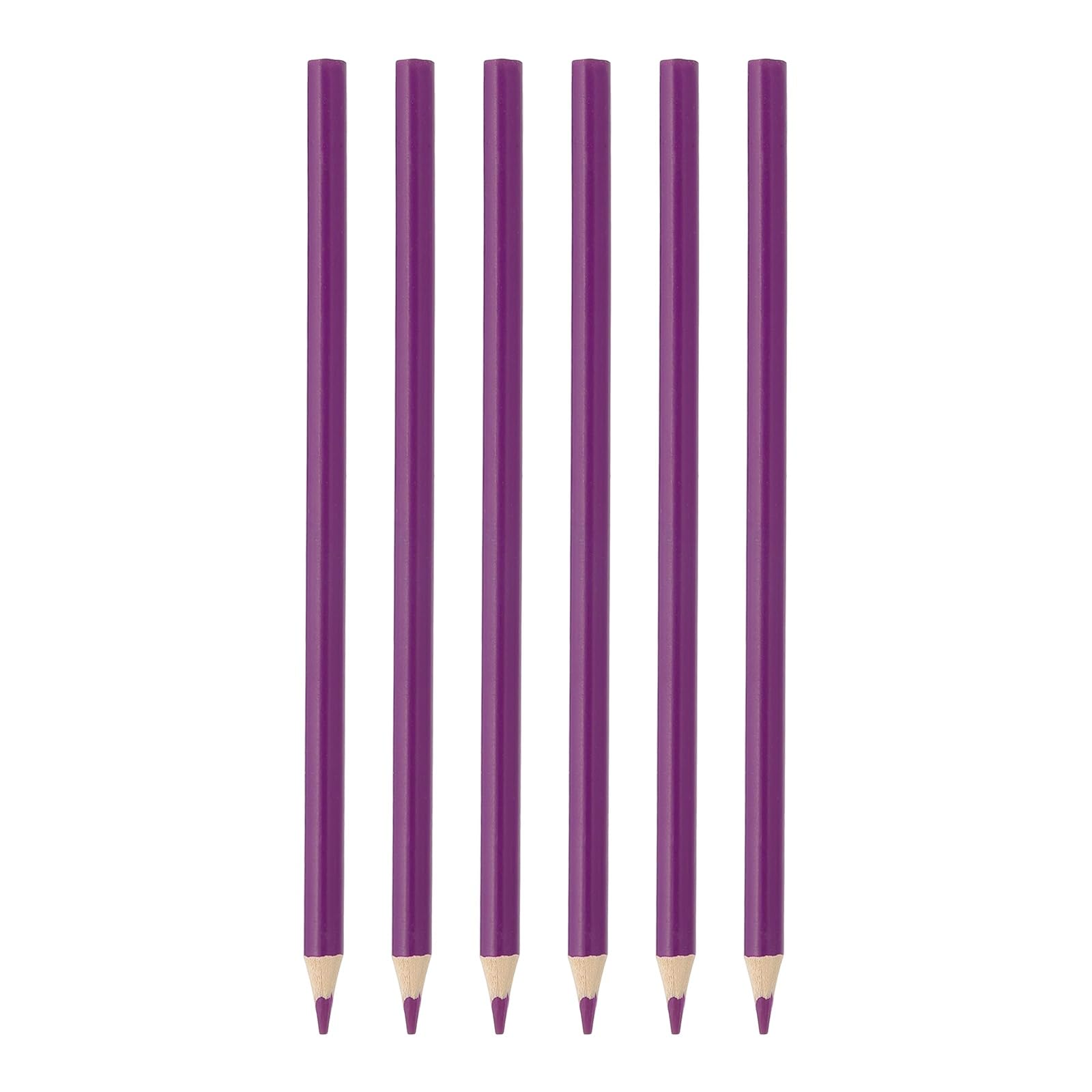 PATIKIL Purple Colored Pencils Set, 6Pcs Oil Color Pencils Wooden Coloring Drawing Pencil for Artists Art Painting
