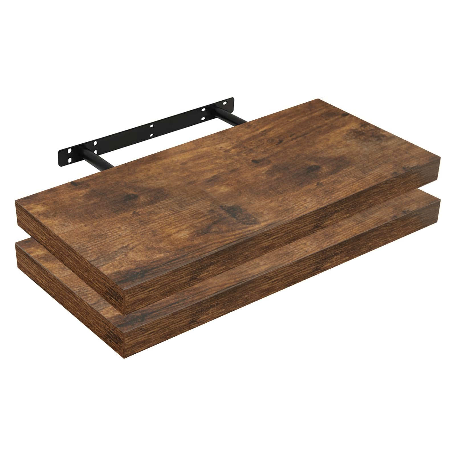 WOLTU Estanteria Pared Flotante, Juego de 2 de Madera de MDF, para Salón, Cocina, Pasillo RG9368hov-2 | Estantería de pared, estantería para libros, para decoración de oficina, salón, dormitorio, cocina