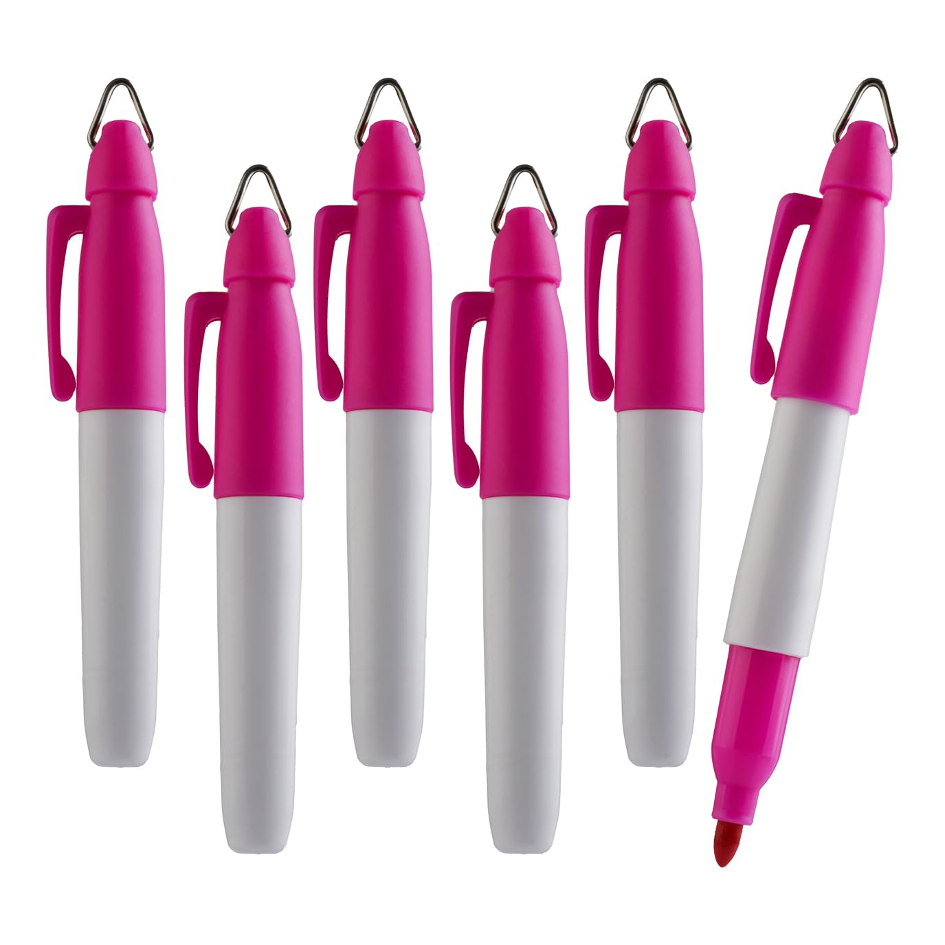 TH Golf Mini Permanent Markers | Assorted Colors | Fine Tip | 6 Count (Pink)