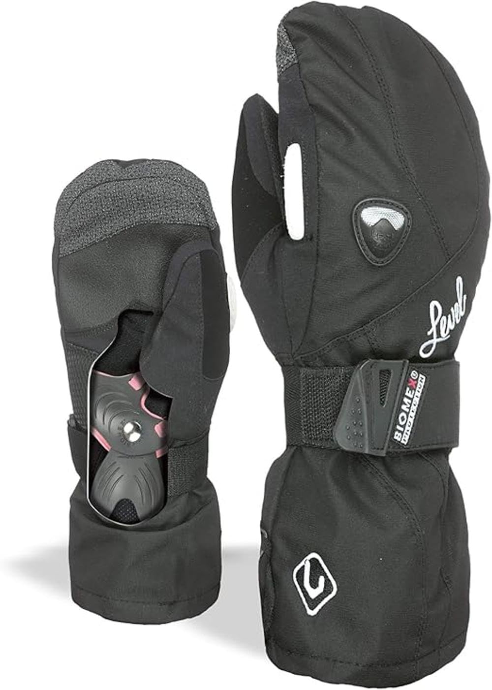 Level Butterfly - Guanti Sci Donna Invernali Protettivi, Impermeabili e Traspiranti, Guanti Termici con Polsino e Cinturino Regolabile, Abbigliamento Neve Donna per Sciatrici e Snowboarder, 1 Paio | Imbottitura in piumino, mani asciutte, calore affidabile