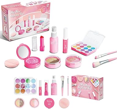 Fake Makeup Kits for Girls Toys 3 4 5 Years Old, Pretend Makeup Toys for Girls Birthday Gifts 3-5 Years Old Pink