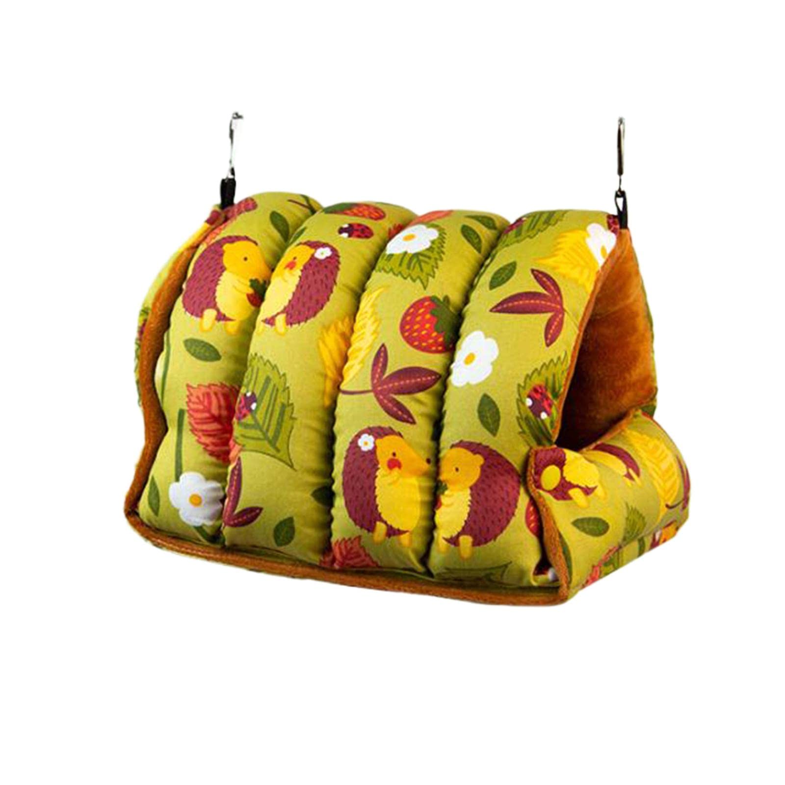 Hamac pour Perroquet, Cage Suspendue en Forme de Grotte et Nichoir en Coton Chaud pour Petits Oiseaux, Décoration Intérieure, Rose Petit