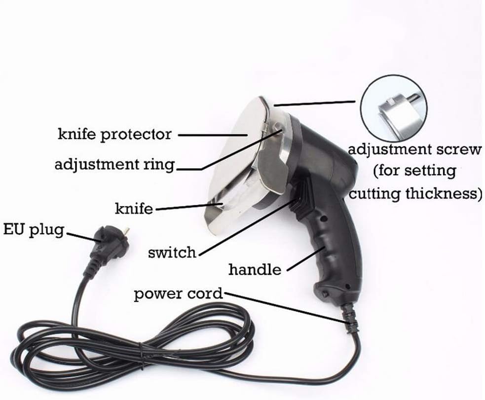 Electric Kebab Slicer Knife Shawarma Knife Hand-held Barbecue Meat Slicer gyro Knife 220-240V 110V Two Blades