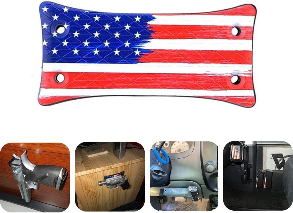 Don't Tread on Me Magnetic Gun Mounts, 50 Lbs Rating Gun Magnet Mount for Home Used in Veichle, Car, Gun Safe Solutions for Pistol, Handgun, Shotgun, Rifles, Revolvers, : Sports & Outdoors
