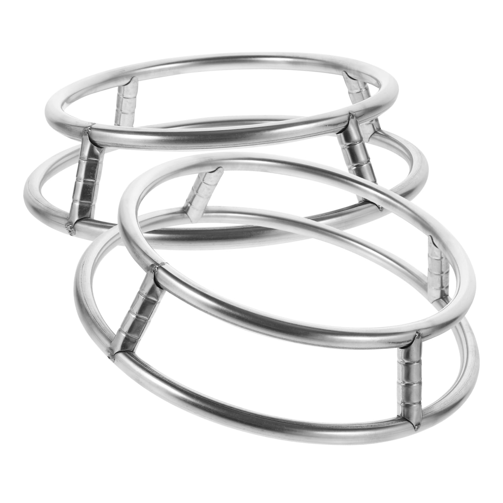 DECHOUS 2Pcs Stainless Steel Pot Holder Round Steam Rack for Household Wok Storage Heavy Duty Kitchen Organizer and for Hot Plates