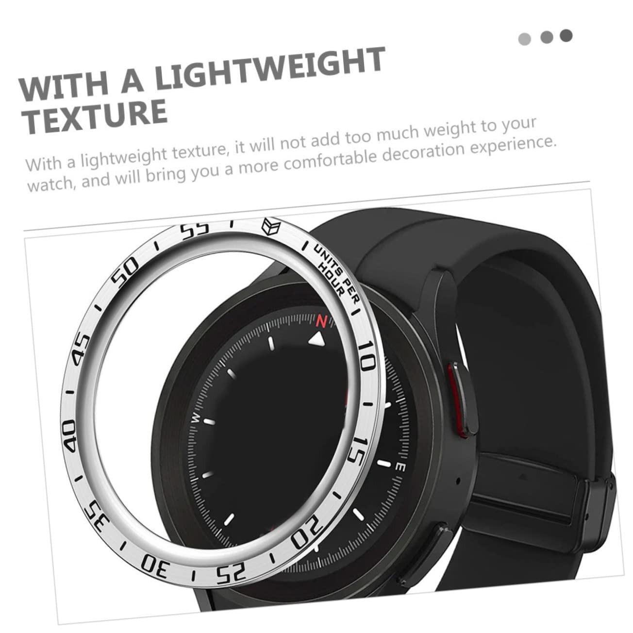 OSALADI 5pièces Montre Connectée Lunette Acier Inoxydable pour Watch Pro Anneau Bezel Pratique Et Durable avec Design Élégant
