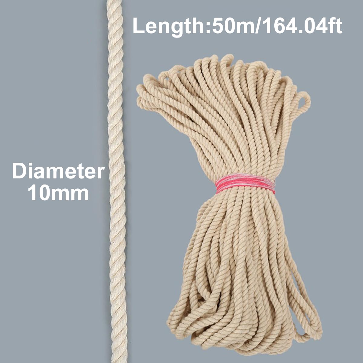 Makramee-Kordel 1 mm-10 mm, gedrehtes Kordelseil für handgefertigte Wandbehänge, Bastelarbeiten und Strickprojekte