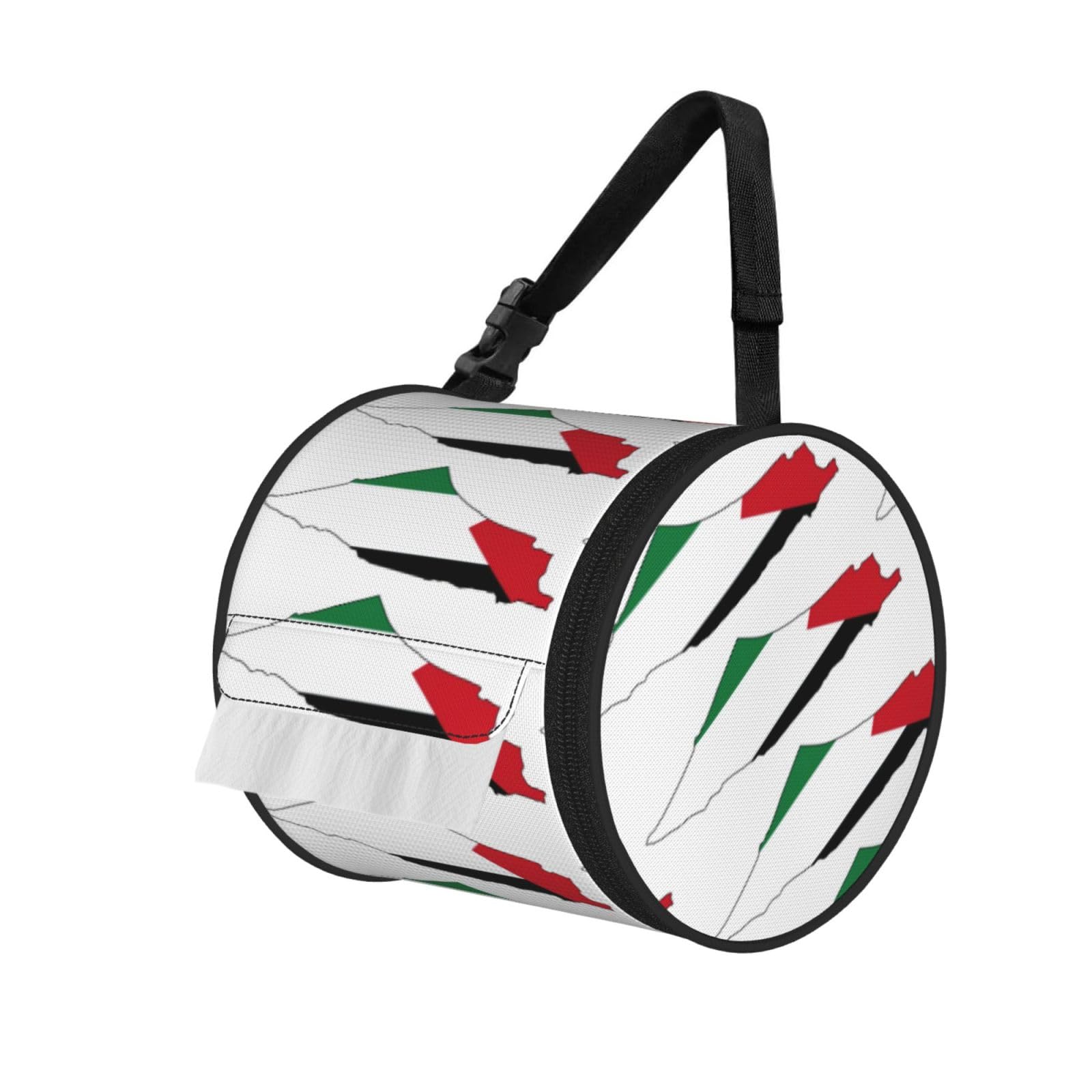 Palestine Flag Map Print Fashion Tissues Organizer Box, Hanging Tissue Holder For Purse Coins For Car Office Daily Outing