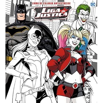 Capa do livro Liga da Justiça Livro para Colorir Antiestresse