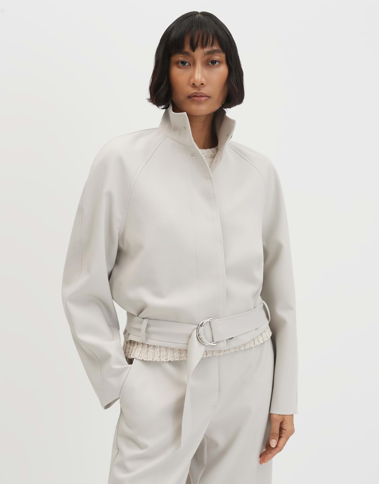 someday Damen Jacke | Blouson im Bikerstil mit Gürtel Regular Fit