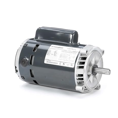 Marathon C332 56C Frame Open Drip Proof 5KC39NN50X Oil Burner Motor, 3/4 hp, 3600 RPM, 115/230 VAC, 1 Phase, 1 Speed, Ball Bearing, Flange Mount, Capacitor Start