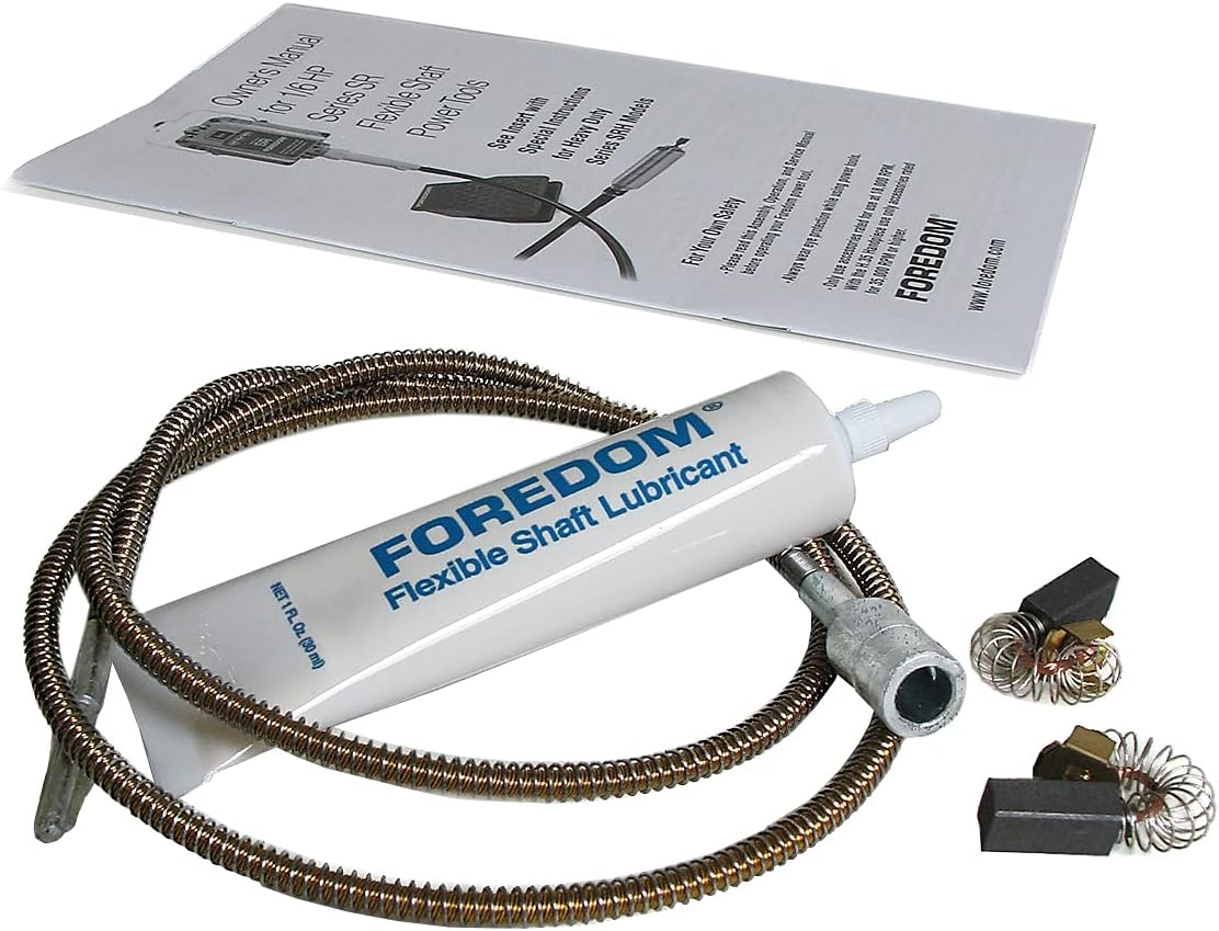 Maintenance Kit for 1/6hp SR Series Motors, 93 Shaft,132P Motor Brushes & 10006 Grease