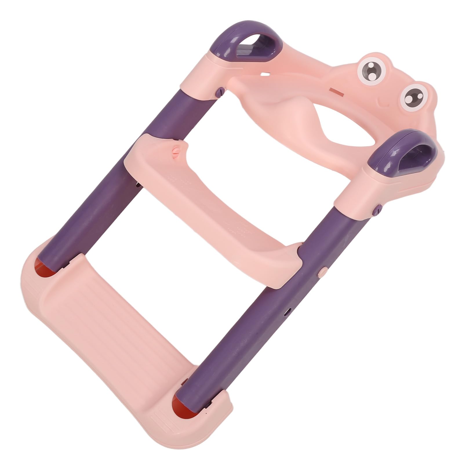 Asiento de Escalera para Inodoro de Entrenamiento para Ir Al Baño, Taburete Ajustable Antideslizante para Niños, Diseño de Dibujos Animados Portátil, 1 Unidad (Rosado)
