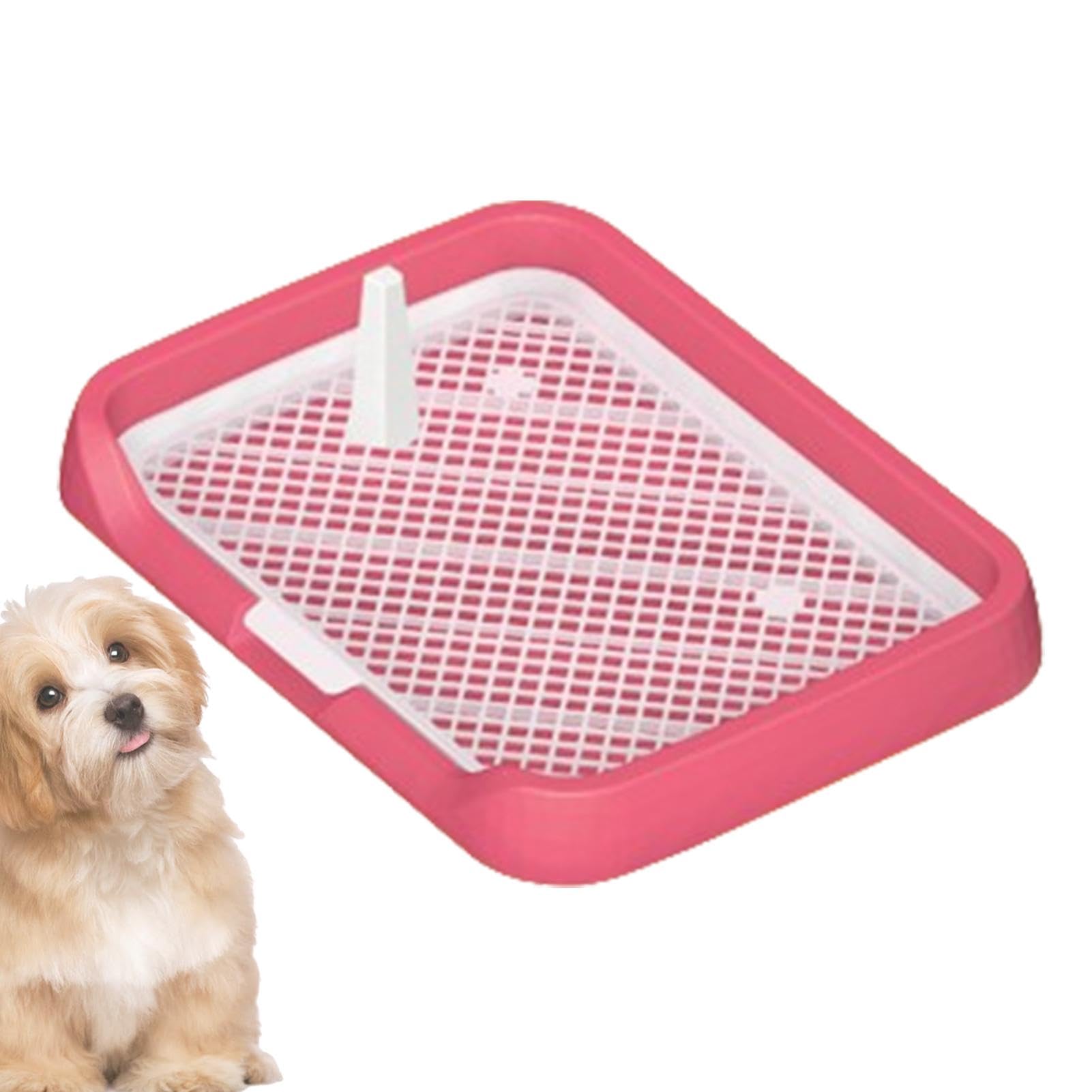 Mesh Grids Toilette - Pee Pad Flat Potty Tray for Dogs with Mesh Grids - Reusable Easy Installation Pee Holder Pet Potty Supplies for Dogs, Puppies, Pets
