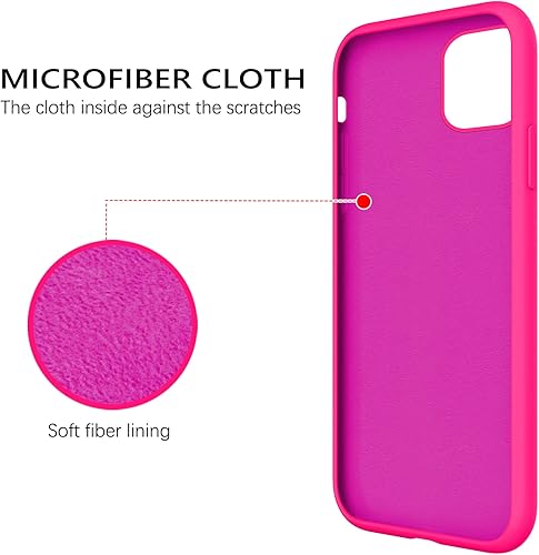 Miniatura 3 de GUAGUA Funda compatible con iPhone 11 Pro Max de 6.5 pulgadas, silicona líquida, goma de gel suave, forro de microfibra delgada, con textura, a