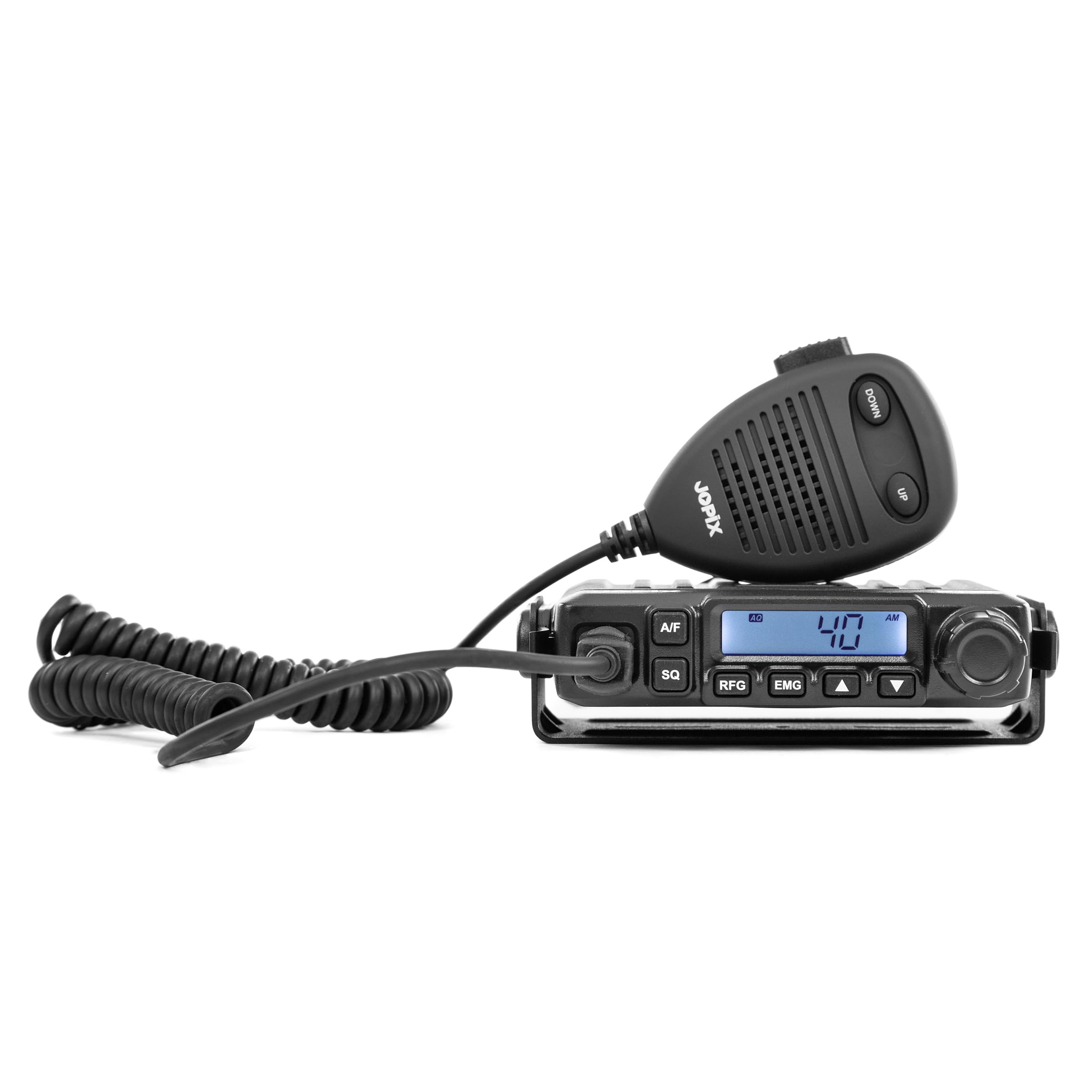 Jopix - Emisora Móvil CB, Jopix PT-31 | Multinorma Europea | Tamaño mini | 40 Canales | Potencia de Transmisión 4W (FM/AM) | Banda Ciudadana CB-27 de 26.965 MHz - 27.405 MHz