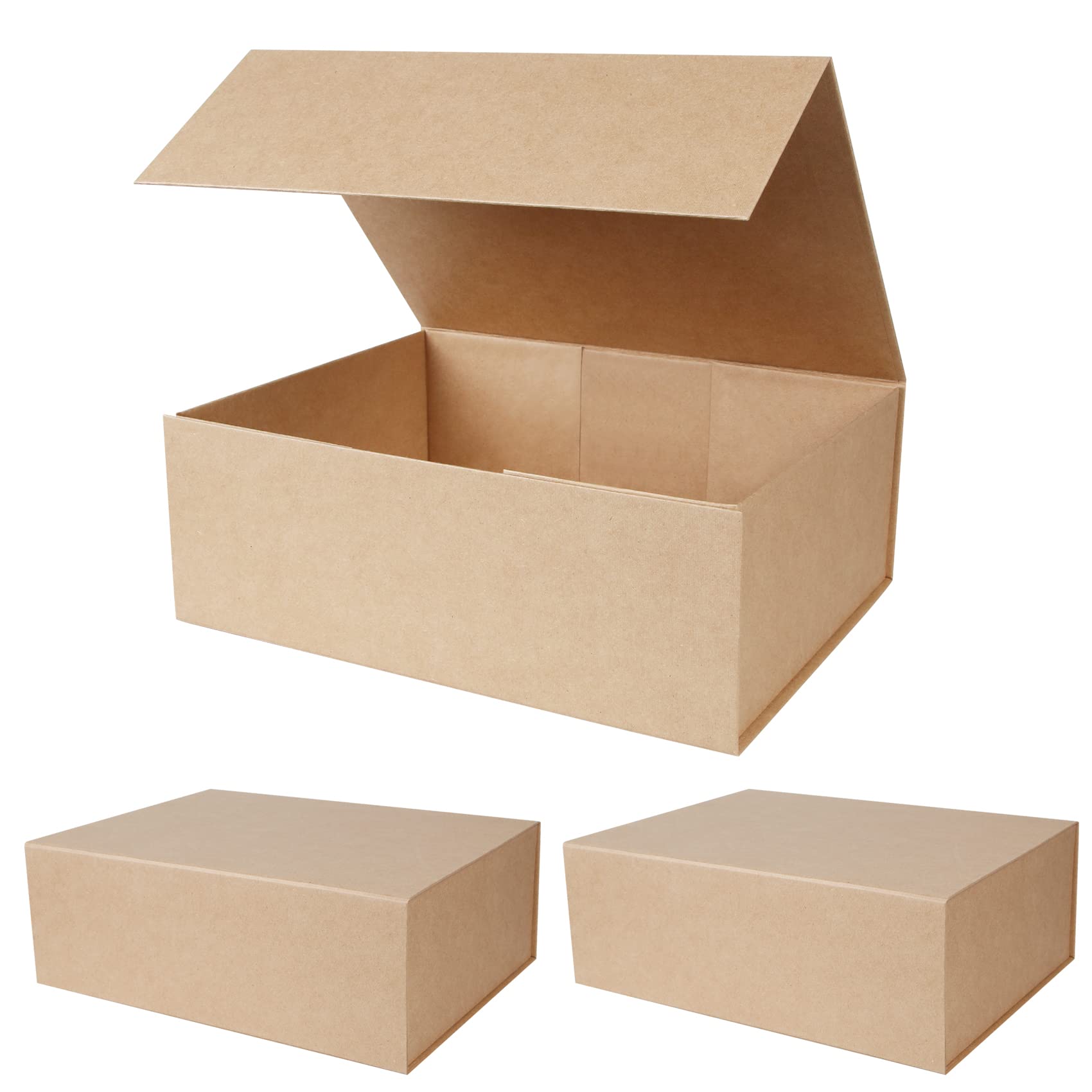 Amazon.com: Aimyoo Brown Collapsible Gift Box with Magnetic Closure ...