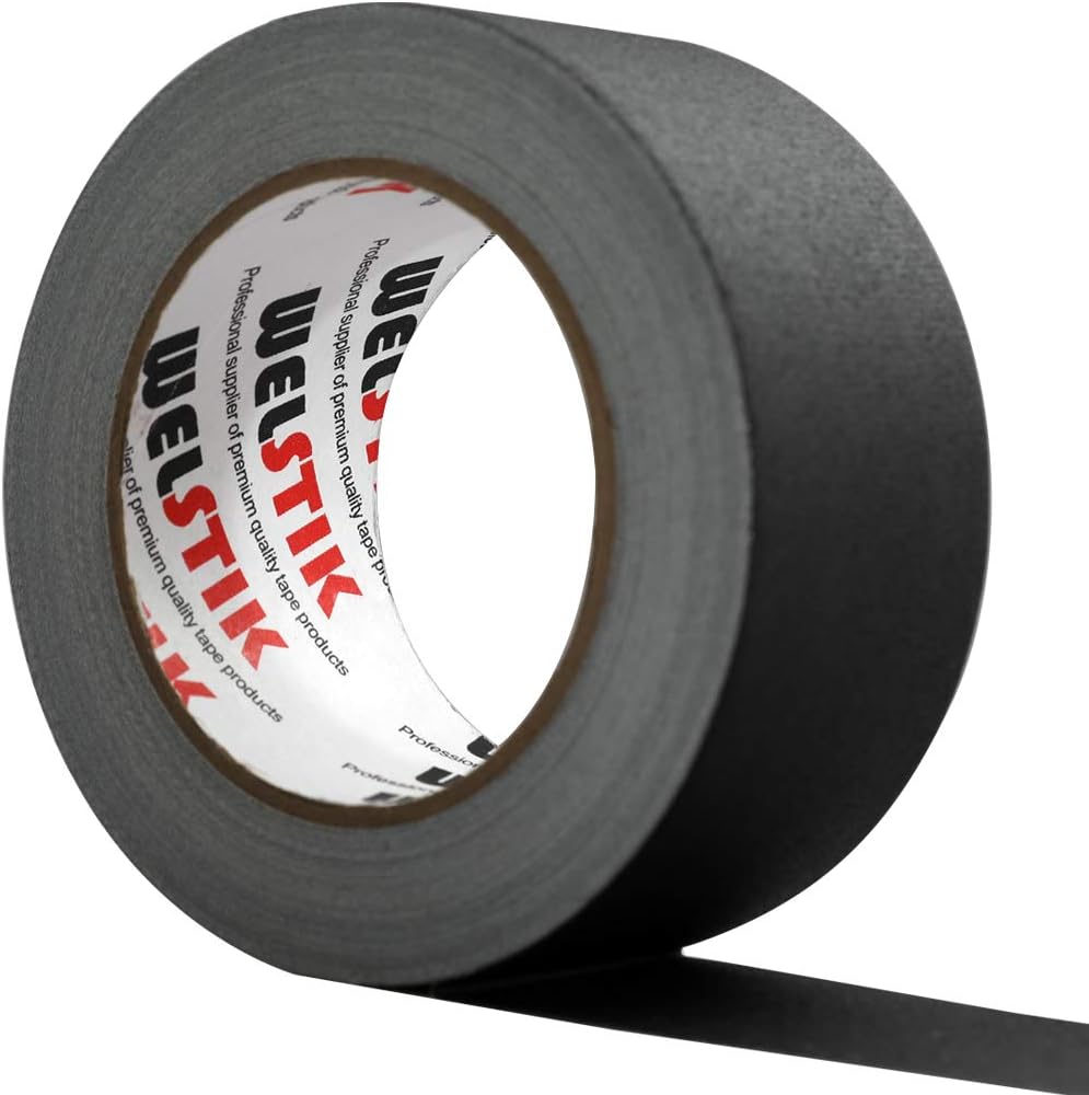 WELSTIK 2 Pack Black Gaffers Tape,2"X 33 Yards-10% Longer-Heavy Duty Gaffers Tape,Waterproof Matte Finish Gaff Tape,Residue Free,Non Reflective,Easy to Tear : Everything Else