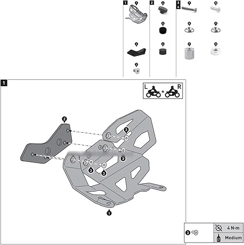 Miniatura 3 de Protector de culata de motor de motocicleta para BMW R 1250 GS ADV Adventure R1250RS R1250RT R1250GS 2021 Shield (color negro y azul)
