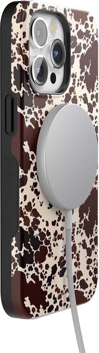 Casely iPhone 15 Pro Max Case | Cowgirl Envy | Cow Print | Bold Protective Design | Compatible with MagSafe