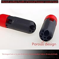 Vista 2 de skrnrhrery Barra de extensión de llave hexagonal, 6 piezas llave hexagonal interna manual mango auxiliar extensión de soporte de broca adaptar