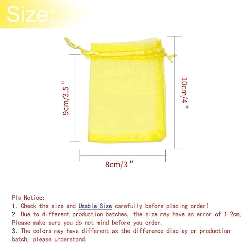 Miniatura 262 de Dealglad 100pcs Drawstring Organza bolsas de joyería caramelo para fiestas, casamientos, regalos Negro