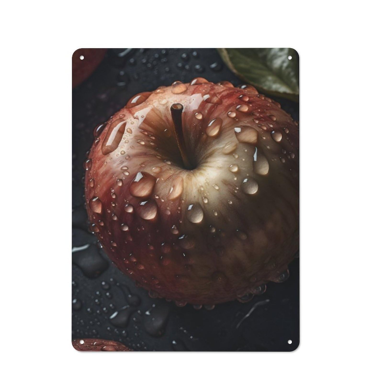 Junmoney Apple Rustic Tin Sign 40X30cm Featuring For Garage Or Workshop, For Updating Garage And Workshop After Moving