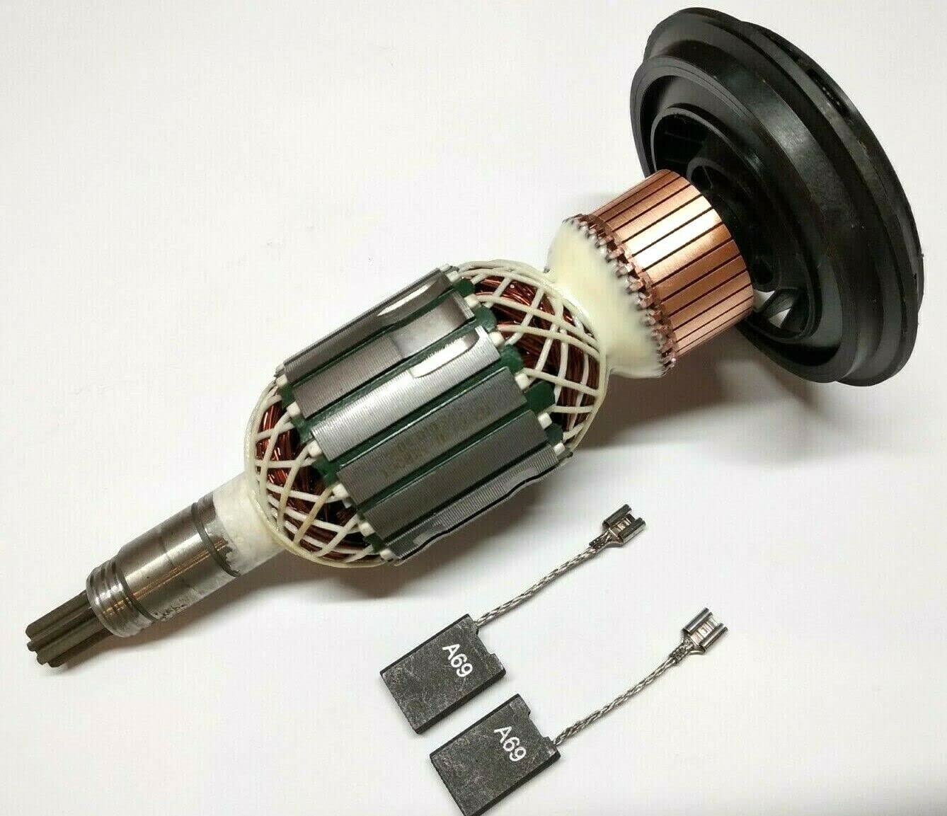 Moteur d'ancrage rotor course + charbon pour Bosch GSH 11 E, GBH 11 DE, WÜRTH MH10-SE, Berner BCDH-11