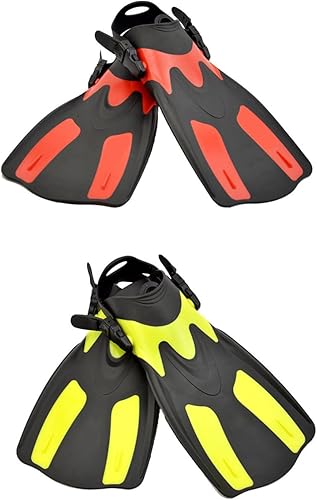 Miniatura 7 de Aletas de natación ajustables de tamaño de viaje, esnórquel corto, cómodo entrenamiento de natación para piscina, aletas de entrenamiento de