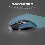 Inphic Bluetooth Mouse, Multi-Device Silent Rechargeable Bluetooth Wireless Mouse (Tri-Mode: BT 5.0/4.0+2.4G), 1600DPI Ergonomic Portable Mouse for Laptop PC Computer,Smartphone,Windows Mac OS, Black