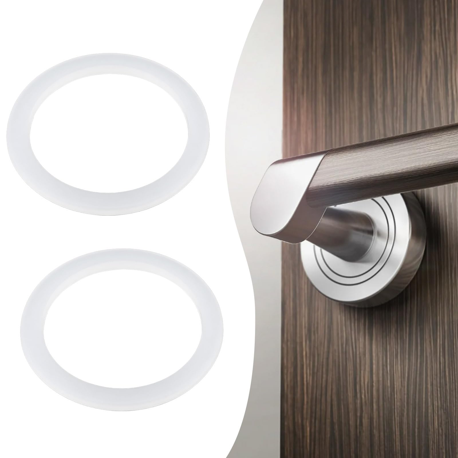 Create idea 20Pcs 21mm Nylon Washers for Door Handle Repair 21x16.3x1.1mm White, 21x16.3x1.1 mm - Image 2