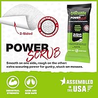 Vista 4 de Crocodile Cloth PowerSCRUB - Toallitas de limpieza – 10 (15 x 10 pulgadas), paños de doble superficie, resistentes, húmedos, absorbentes