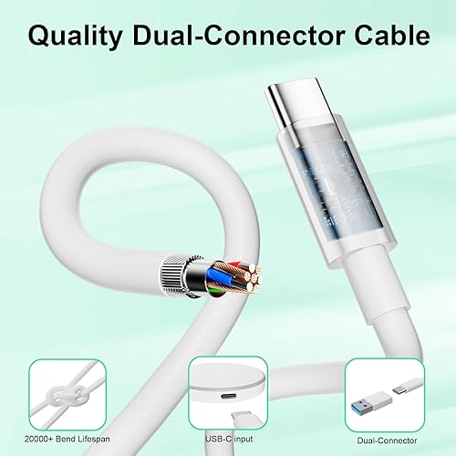 Miniatura 4 de MagSafe Charger - Paquete de 2 cargadores inalámbricos magnéticos de 15 W, almohadilla de carga rápida con cable USB C a USB C de 6 pies compatible