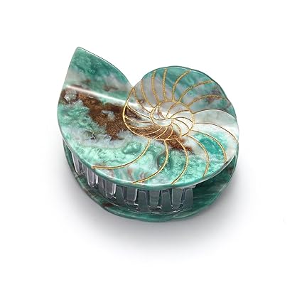 Conch Claw Clip,Personalized Sea Shell Acetate Hair Clips for Women Small Summer Beach Hair Clip Claw for Women Seaside Holiday