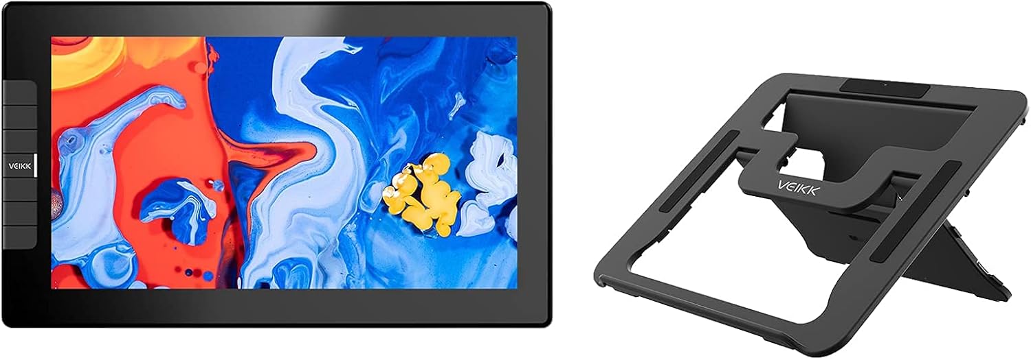 VEIKK VK1200 Drawing Tablet with Screen 11.6 inch Full-Laminated Art Tablet Graphic Tablet with Screen with Tilt Function and Monitor Stand