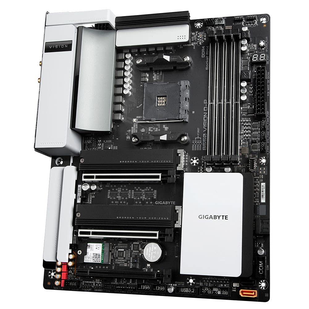 Placa Mãe Gigabyte B550 VISION D-P (AM4/DDR4 3200MHz/HDMI Placa Mãe Gigabyte B550 VISION D-P (AM4/DDR4 3200MHz/HDMI