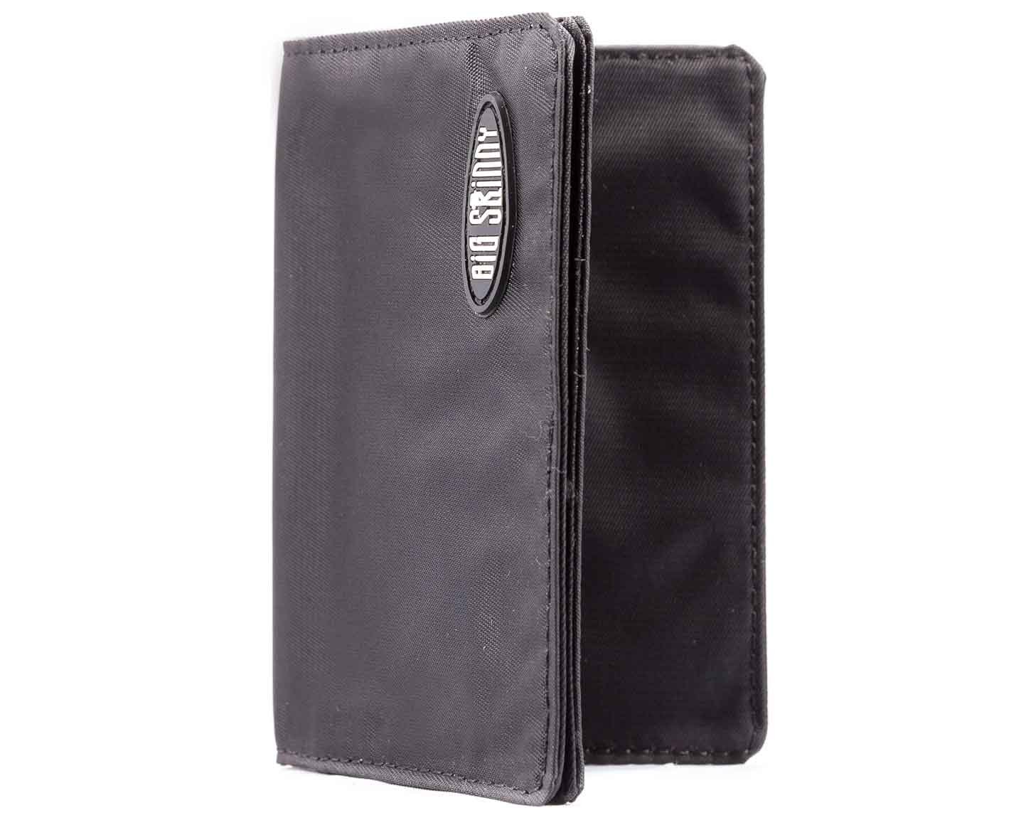 Big Skinny Card Holder Slim Wallet, Holds Up to 25 Cards, Black